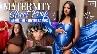 Come Get Ready With Me for My Maternity Shoot! ✨ BTS, Hair, Makeup & Final Reveal💙