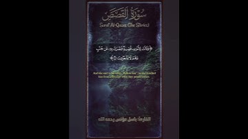 سورة القصص – Surat Al-Qasas (The Stories) – بصوت باسل مؤنس رحمه الله | Basel Moanes #quran #القرآن