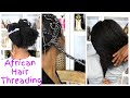 Heatless Coily To Straight | African Hair Threading Tutorial | Natural Hair