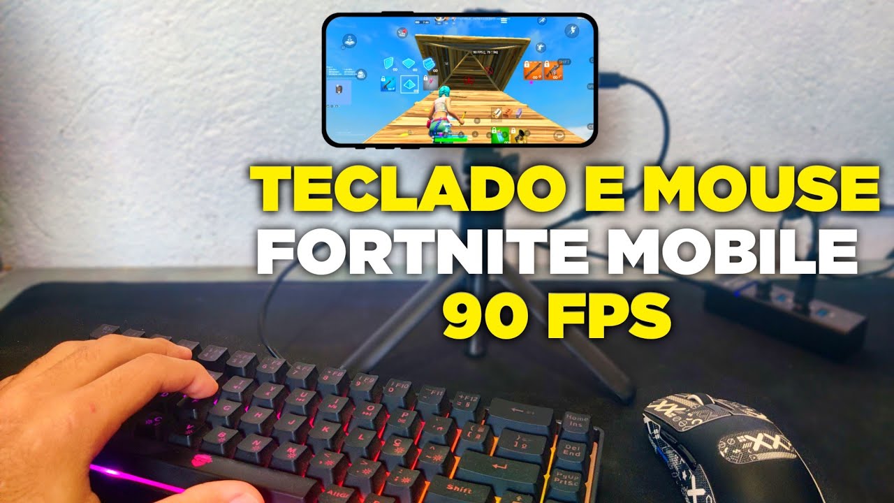 JOGANDO COM TECLADO E MOUSE NO FORTNITE MOBILE A 90 FPS - YouTube