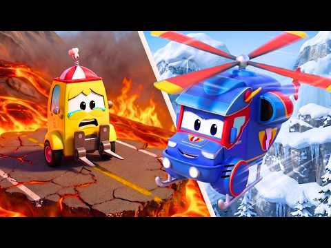 Volcano Emergency 🌋 Super Helicopter Saves the Football World Cup ⚽🏆 | Super Truck - Link Force
