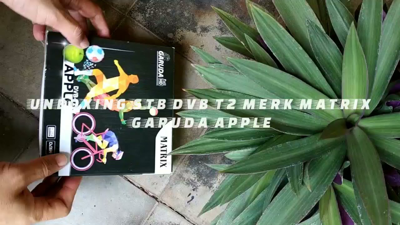 unboxing STB DVB T2 merk MATRIX GARUDA APPLE