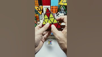 Explicación de algoritmo de movimientos de aristas 2 a 2 en el Pyraminx y Masterpyraminx.#shorts