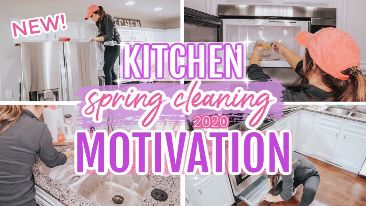 SPRING CLEAN WITH ME 2020 | KITCHEN DEEP CLEANING MOTIVATION | KAILYN ...