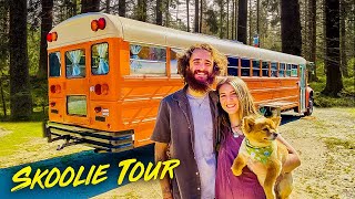 AMAZING School Bus Conversion to TINY HOME Camper Will Make You Want To Hit The Road FULL TIME!