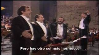 Video voorbeeld van "Los tres tenores, O´sole mio y Nessun dorma Subtitulado al español"