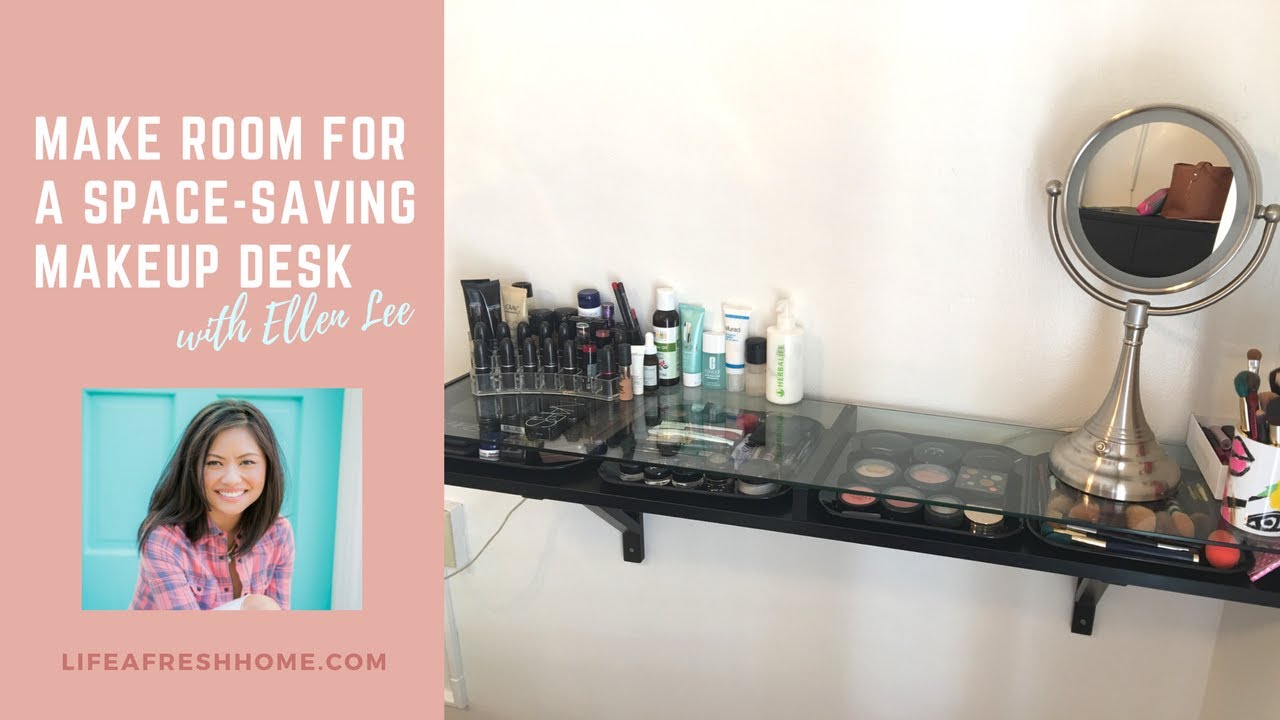 Space Saving Makeup Desk