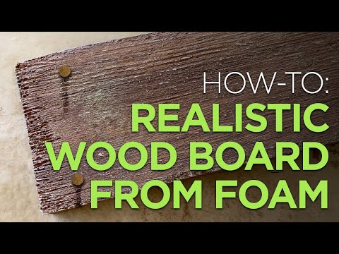 Making Foam Look Like Old Wood Beams