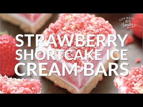 Strawberry Shortcake Ice Cream Bars