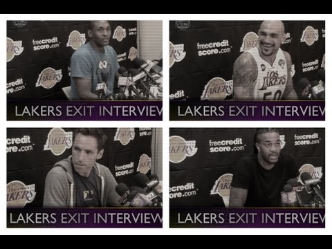 2013 Lakers Exit Interviews Highlights - Day 1 (Steve Nash, Metta World Peace & More)