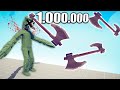 1.000.000 DAMAGE AXE THROWER vs UNITS - TABS | Totally Accurate Battle Simulator 2023