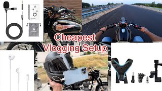 Cheapest moto vlogging setup| mobile moto vlog| Maona mic test| best mic for vlogging bullet vlogs