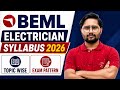 BEML Non Executive ITI Syllabus 2026 Out, BEML Electrician Topic wise syllabus 2026 