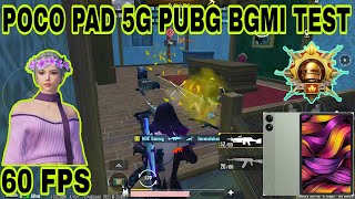 🤯 POCO Pad 5G Bgmi Test😤HDR+Extreme 120FPS/4K Graphics Settings🔥HyperOS💥POCO Pad 5G PUBG (BGMI) TEST