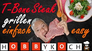 T-bone steak grillen porterhouse vom gasgrill