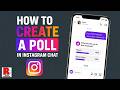 How to Make a Poll in Instagram Chat 🔥 Super Easy Trick