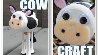 Recycled Golf Ball Cow Craft DIY