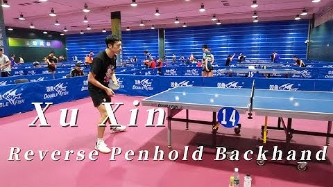 Xu Xin Reverse Penhold Backhand practice|table tennis|ping-pong