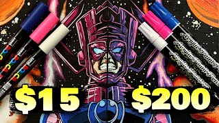 $15 vs $200 PAINT MARKER ART | Cheap vs Expensive!! WHICH is WORTH IT..? | Galactus