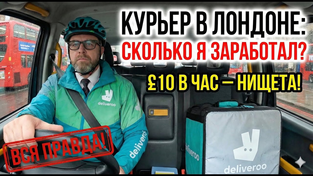 РЕАЛЬНЫЙ ЗАРАБОТОК КУРЬЕРА В ЛОНДОНЕ. Можно ли на это жить?