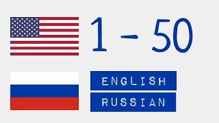 Числа от 1 до 50  - Английский язык - Русский язык