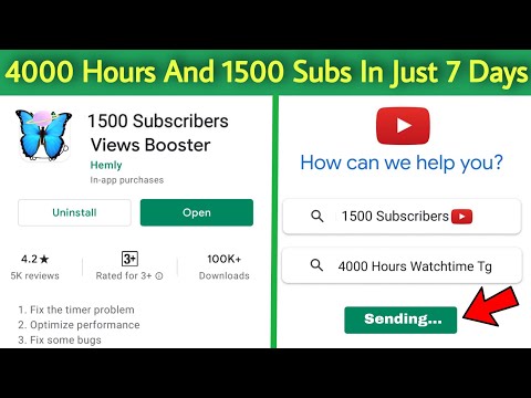 Subscriber App 7 Din Me 1500 Subscriber And 4000 Hours ? Genuine