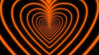Neon Heart | Heart | 🧡 Orange Hearts 🧡 | Love | Background Video | Сердечки Фон | Футажор