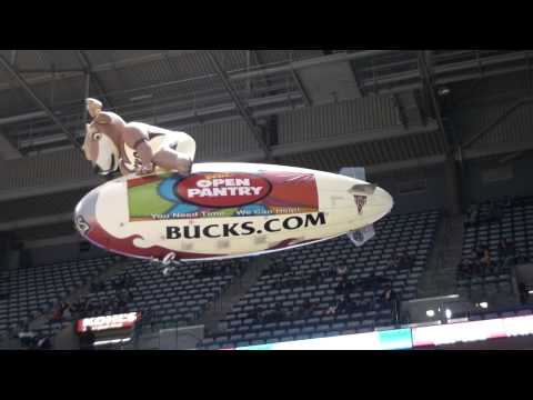 The Milwaukee Bucks 23 ft Blimp flown by Scott Fis...