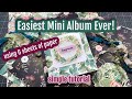 Easiest Mini Album EVER 💜🌿 Using 6 sheets of paper!