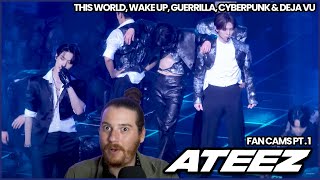 ATEEZ FANCAMS: This World, Wake Up, Guerrilla, Cyperpunk, & Deja Vu | REACTIONS