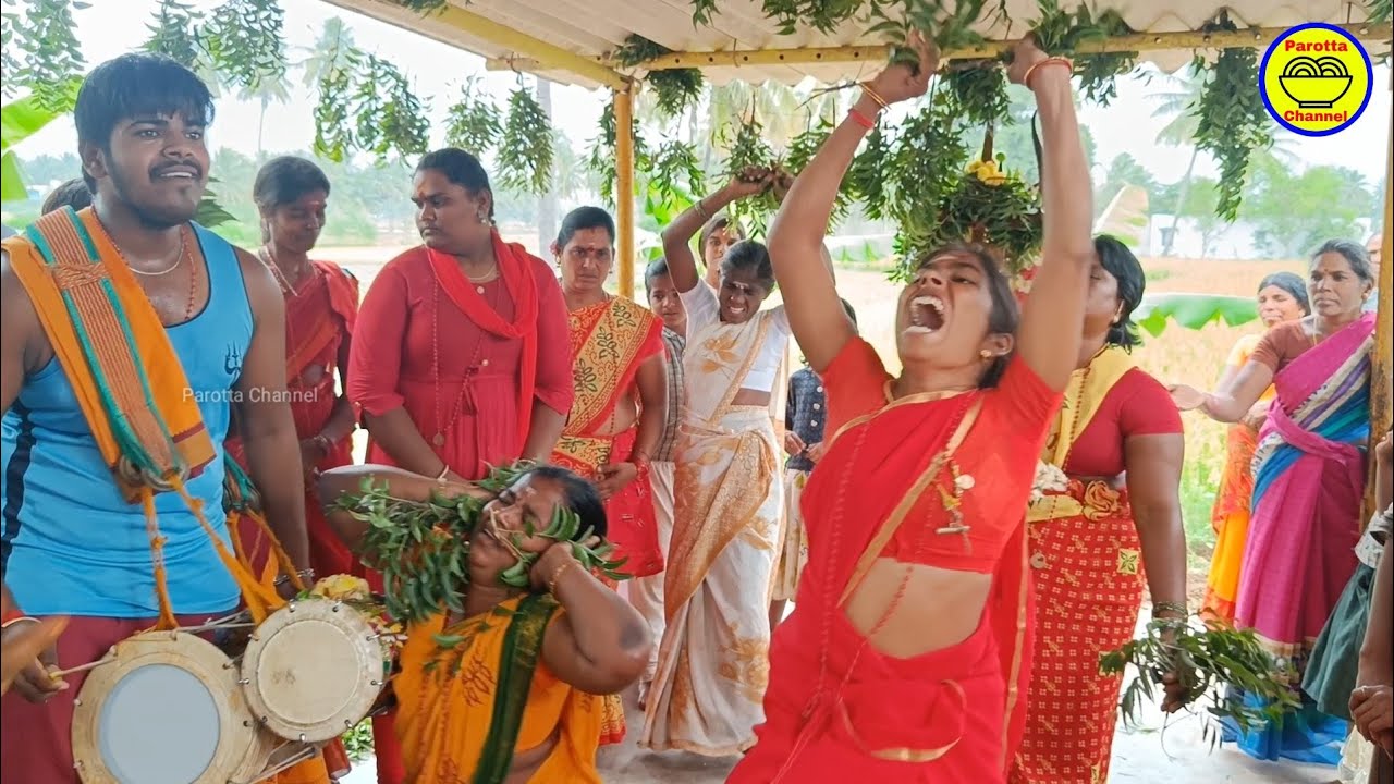 ஓம் சக்தி பக்தர்களின் வெறித்தனமான சாமி ஆட்டம் | Sami Attam | Parotta Channel.