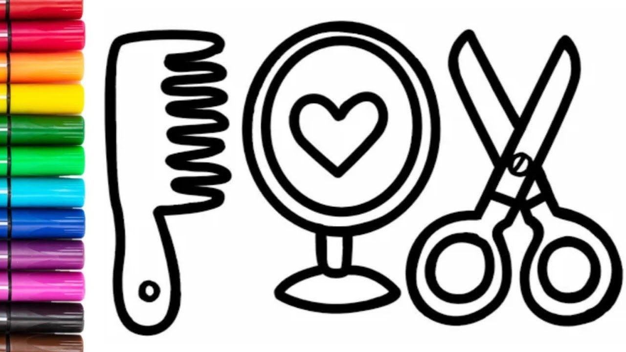 Learning how to make a Comb,Mirror Scissors for kids and toddlers