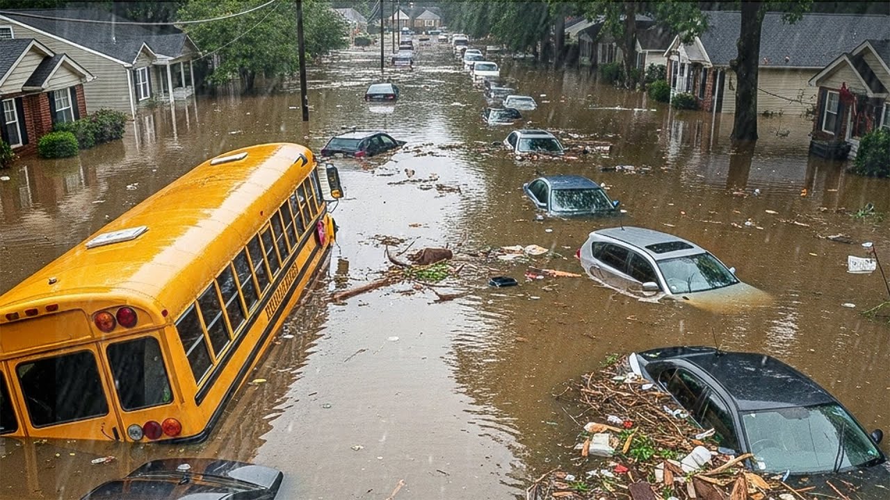 Massive Flooding Hits Atlanta Today! Cars Underwater Across Georgia ...