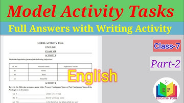 Model Activity Tasks Class 7 English Full Answers Part-2