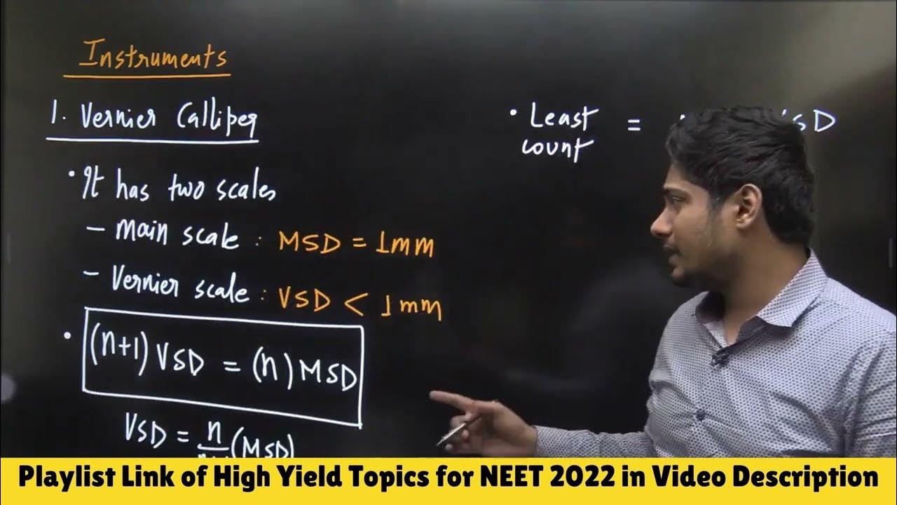 Vernier Caliper & Solved Examples Units & Measurements High Yield