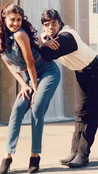 Sunil Shetty and Shilpa Shetty hit song ♥️ #youtube #hindisong #charttopper #oldisgold #sunilshetty