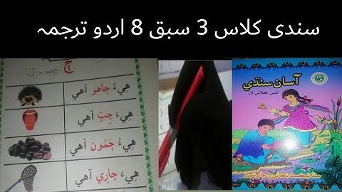 sindhi class 3 lecture 8|sindhi class 3 chapter 8 with urdu tarjuma and solve exercises