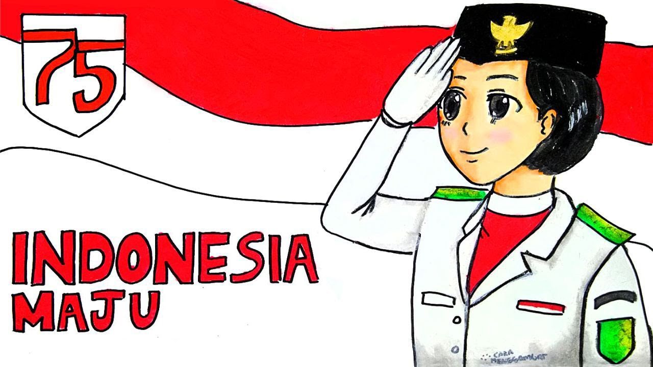 Cara Menggambar Dan Mewarnai Poster Tema 17 Agustus 2022 