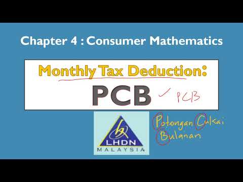 INCOME TAX: PCB - MONTHLY TAX DEDUCTION