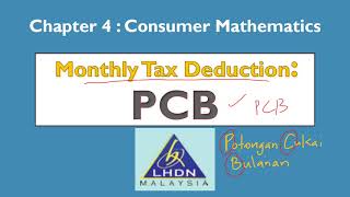 INCOME TAX: PCB - MONTHLY TAX DEDUCTION