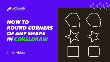 How to round corners of any shape in CorelDraw | 1 min Tutorials