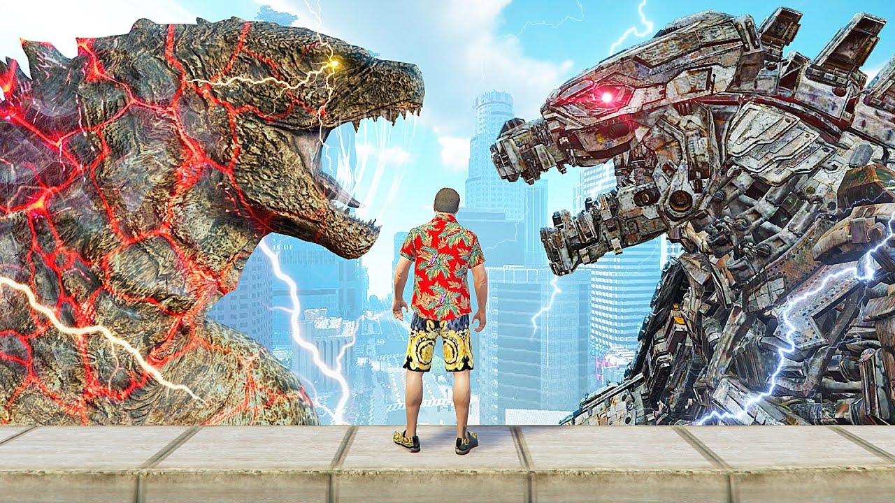 ГОДЗИЛЛА ПРОТИВ МЕХАГОДЗИЛЛЫ ГТА 5 МОДЫ! GODZILLA ОБЗОР МОДА В GTA 5! ИГРЫ ВИДЕО MODS