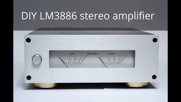 DIY LM3886 (gainclone) amplifier fade-in LEDs at power on