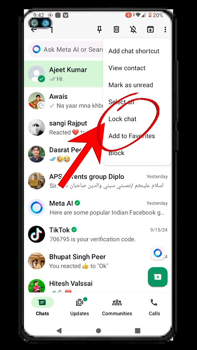 How to lock chat on WhatsApp #smartphone #whatsapptricks #whatsappsettings #chatlock #whatsapptips