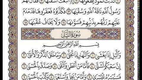 سورة الليل بصوت الشيخ وديع اليمني