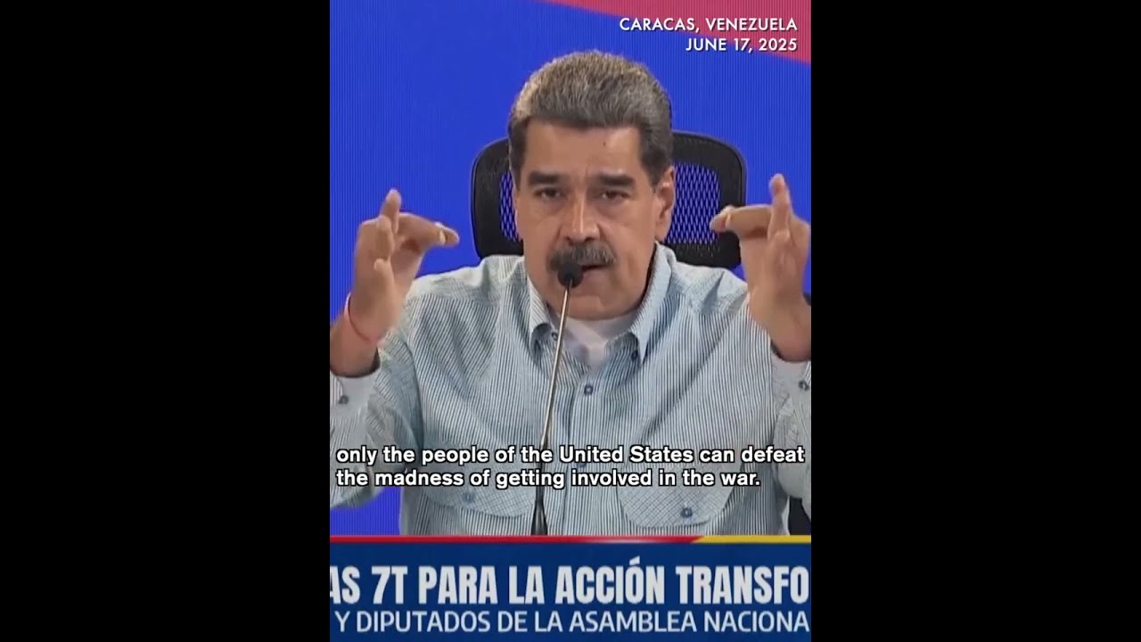  Only The People Of US Can Fight This Madness Says Venezuela S Maduro On Israel Iran War
