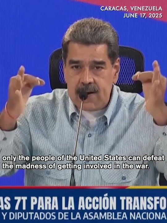 'Only the people of the US can fight this madness,' says Venezuela's Maduro on Israel-Iran war