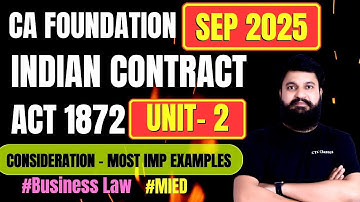 Unit 2 Indian Contract Act 1872 CA Foundation I Consideration Indian Contract Act 1872 CA Foundation