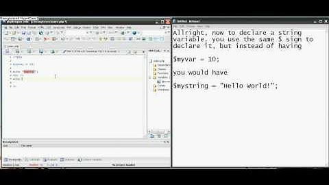PHP TUTORIAL 2 - Variables & Strings