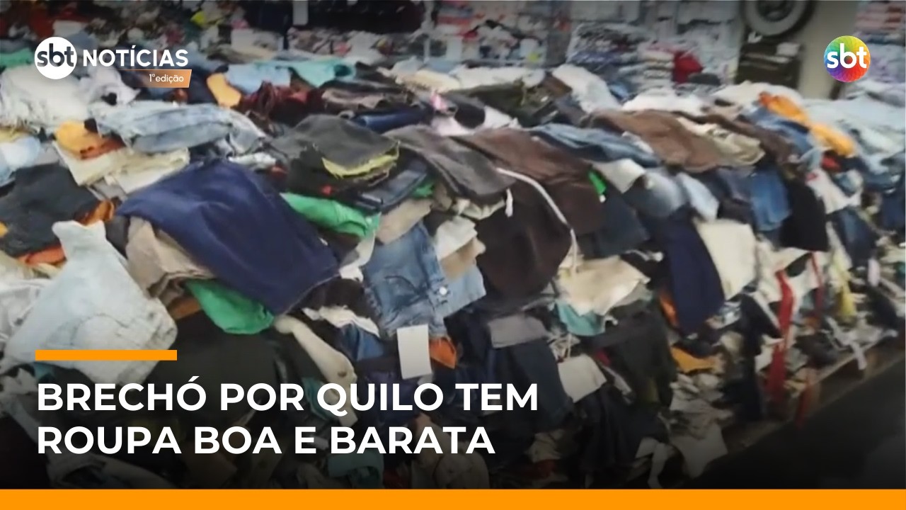 Brechó por quilo vira atração em São Paulo e chama atenção pelo formato diferente | #SBTNotícias